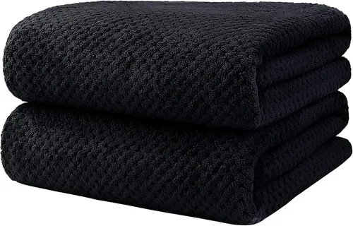 HOMEXCEL Paquete de 2 Toallas de Baño, (27 x 54 Pulgadas) Juego de Toallas de Baño de Microfibra Ultra Suaves Altamente Absorbentes, Toallas Ligeras