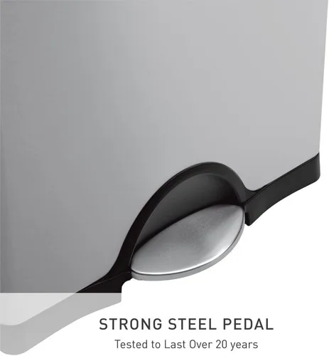 Miniatura 3 de simplehuman 50 Liter / 13.0 Gallon Rectangular Kitchen Step Trash Can, Brushed Stainless Steel