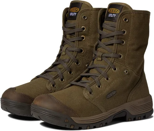 KEEN Utility Botas de trabajo de lona Roswell de media altura para hombre
