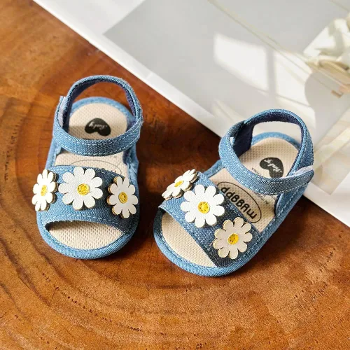 Miniatura 4 de Ohwawadi Sandalias para bebés niños y niñas, suela suave, vestido de boda, zapatos planos, sandalias de playa, zapatos de cuna para recién nacidos