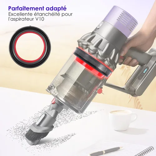 Miniatura 7 de Anillo de sellado superior fijo para el cubo de polvo, pieza de repuesto compatible con Dyson Cyclone V10 SV12 aspiradora, accesorios de repuesto