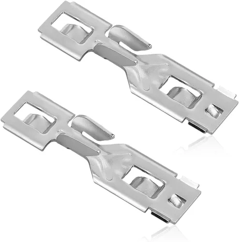 2 clips para panel frontal de secadora W10854425, clips de montaje inferior aptos para secadores Whirlpool, Kenmore, Maytag, KitchenAid - Reemplaza