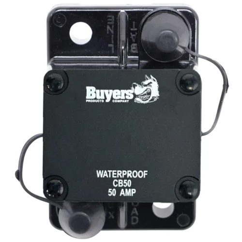 Buyers Products CB50 Disyuntor de 50 Amperios con Reinicio Automático, Protege Circuitos de Accesorios, Equipo Eléctrico para Elevadores de