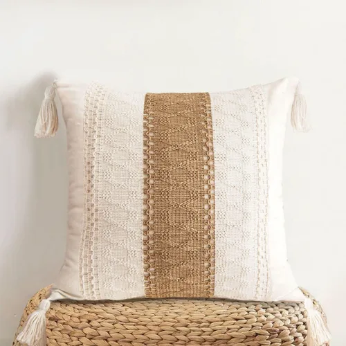 Miniatura 6 de DadyMart DUKYMIK Lumber - Funda de almohada decorativa tejida para sofá, sillón, sillón, automóvil, patio y decoración del hogar (doble raya)