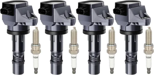 Miniatura 38 de ECCPP UF765 4 bobinas de encendido con 4 bujías de iridio A4 Q5 2014-2020 l4 2.0L 1.8L UF765