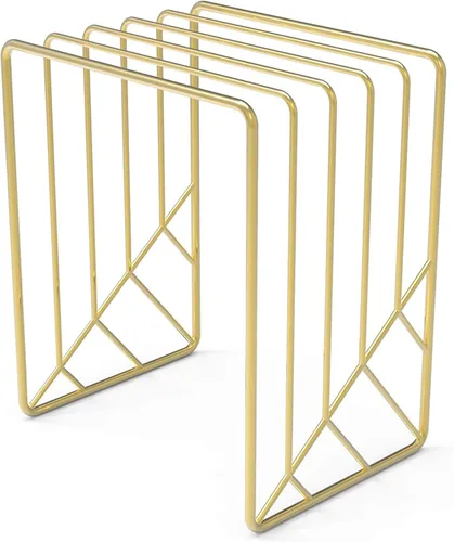 Miniatura 5 de U Brands Kit de organización de escritorio de metal, colección Vena, taza, clasificación y 2 bandejas incluidas, dorado (3940U00-01)