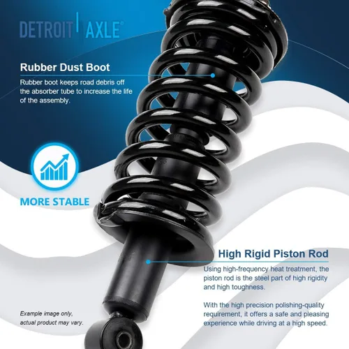 Miniatura 5 de Detroit Axle - 4WD 2 puntales delanteros para Nissan TITAN Pathfinder Armada INFINITI QX56 puntales completos con muelles helicoidales de reemplazo