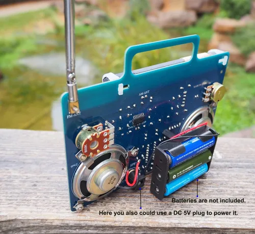 Miniatura 5 de Kit de radio AM/FM Proyecto de soldadura Kit de bricolaje para practicar enseñanza electrónica Estéreo Gran proyecto STEM y regalo Versión