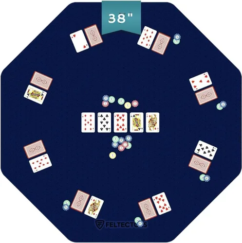 Miniatura 13 de Alfombrilla para Juego de Mesa 42 x 66 Pulgadas, Alfombrilla Mahjong para Mesa con Bolsa de Transporte, Alfombrilla de Neopreno Antideslizante, Azul