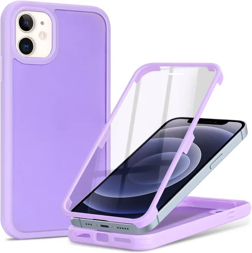 Miniatura 34 de Funda para iPhone 13 mini con protector de pantalla integrado y protección de cuerpo completo, para Apple iPhone 13 Mini, fundas para hombres, Rojo