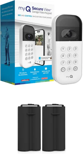 Miniatura 10 de myQ Smart Garage Door Video Keypad + Wired Power Adapter Kit, with Wide-Angle Camera, Customizable PIN Codes, and Smartphone Control, Works with