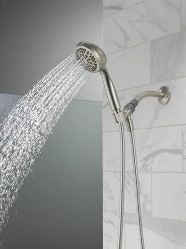 Miniatura 8 de Delta Grifo de ducha de mano de 5 ajustes, cabezal de ducha negro con manguera, cabezales de ducha y duchas de mano, cabezales de ducha de mano