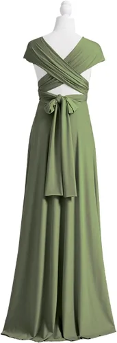 Miniatura 4 de 72styles - Vestido largo multiforma con bandeau, diseño ideal para dama de honor, talla extragrande convertible, se puede usar cruzado