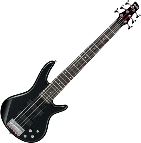 Ibanez GSR206 bajo eléctrico de 6 cuerdas, diapasón de palisandro, Negro