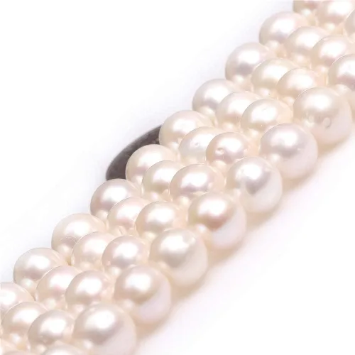 Miniatura 17 de Cuentas de perlas cultivadas de agua dulce para hacer joyas, piedras preciosas naturales semipreciosas de 0.433-0.472 in, redondas, color negro, 15
