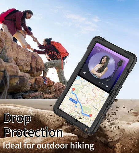 Miniatura 7 de DUNNO Funda para Samsung Galaxy Tab A9+ Plus de 11 pulgadas 2023, a prueba de golpes con protector de pantalla, soporte giratorio de 360°, correa