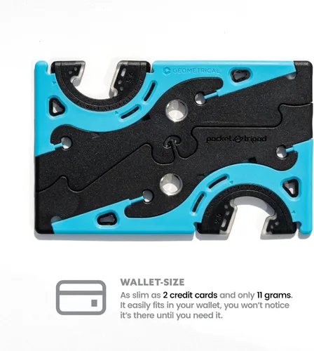 Miniatura 2 de GEOMETRICAL Trípode de bolsillo PROv2 - Soporte tamaño tarjeta, para iPhone, kit universal azul alienígena