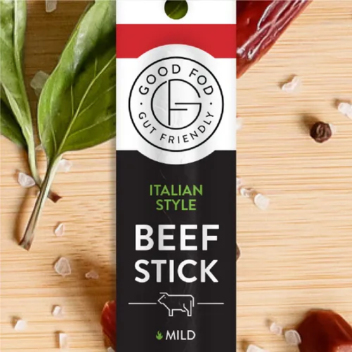 Miniatura 4 de Good Fod Foods Palitos de carne de estilo italiano – Snacks bajos en FODMAP para un intestino saludable, palitos de cecina sin azúcar, aptos