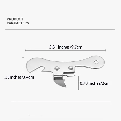 Miniatura 6 de NACOLUS Abrelatas manual de acero inoxidable para acampar, abrebotellas portátil (2 piezas)