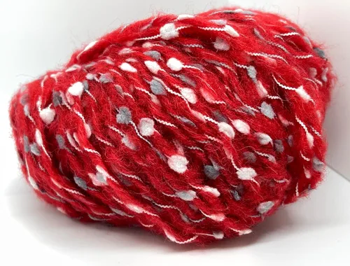 Miniatura 5 de Alpaca Punto - Hilo de punto voluminoso rojo, gris y blanco, 1.76 onzas (1.76 oz), 87 yardas (262.5 ft)
