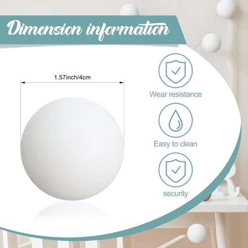 Miniatura 2 de Chivao 200 pelotas de tenis de mesa, lavables, juego de tenis de mesa, mini bolas de plástico para piscina, carnaval, fiesta Blanco