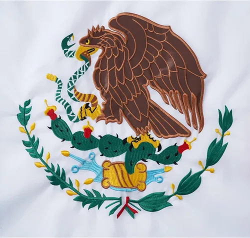 Miniatura 2 de Homissor Bandera mexicana Bandera de México, banderas bordadas de 3 x 5 pulgadas, rayas cosidas, banderas nacionales MX resistentes, poliéster
