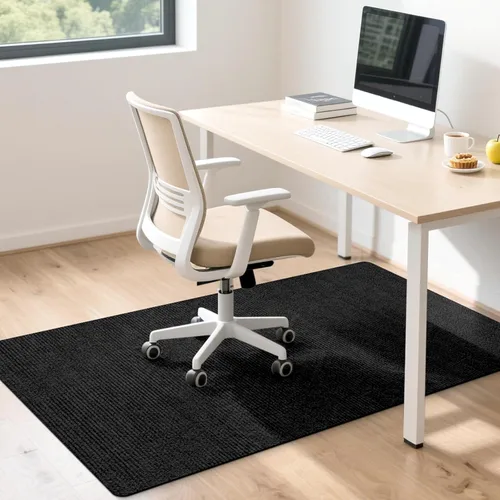Miniatura 8 de Tapete para silla de oficina para suelo de madera dura y azulejos, tapete para silla de escritorio de computadora de 55 x 35 pulgadas, tapete