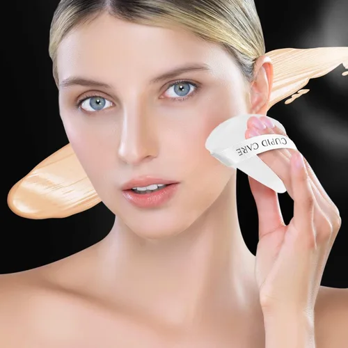 Miniatura 5 de 6 Piezas Borlas de Polvo Triangulares con 2 Estuches de Viaje, Borlas de Polvo Fijador para Polvo Facial y Base de Maquillaje, Borla de Maquillaje