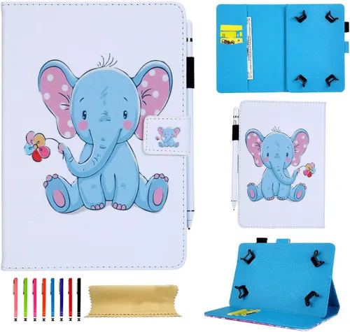 Miniatura 28 de Funda universal para tablet de 9.5 a 10.5 pulgadas, con soporte para lápiz capacitivo y ranuras para tarjetas de crédito para iPad de 9.7 pulgadas