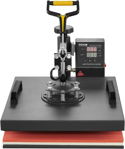 Miniatura 9 de VEVOR - Máquina de prensa de calor 2 en 1 para camisetas y gorras, máquina de prensa de camiseta digital profesional de 15 x 15 pulgadas con retorno