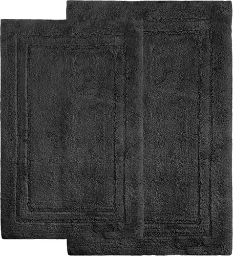 BLUENILEMILLS Juego de alfombras de baño de algodón, alfombras de área para decoración de baño, alfombras lavables y antideslizantes, cubierta de