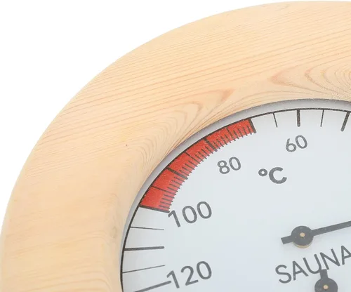 Miniatura 8 de Focket Sauna Thermometer, 2 in 1 Real Time Monitoring Sauna Hygrometer, Wood Construction Hygrothermograph with Wall Mounted Design for Room Hotel