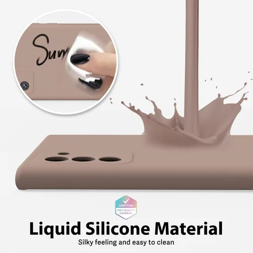 Miniatura 4 de oakxco Funda de silicona líquida diseñada para Samsung Galaxy Note 10, bonita funda de gel de TPU suave delgada y delgada para mujeres y niñas