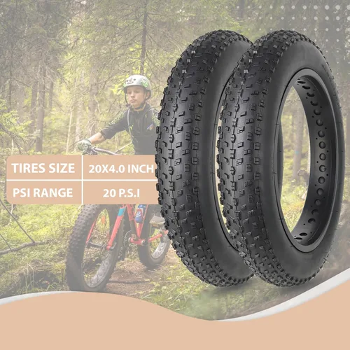 Miniatura 4 de MOHEGIA Fat Bike Tire: 20x3.0/20x4.0/26x3.0/26x4.0 Inch Foldable Replacement for E-Bike and MTB On-Road and Off-Road