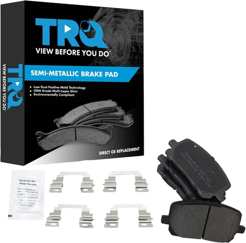 Miniatura 132 de TRQ Pastillas de freno delanteras semi metálicas compatibles con Ford Expedition 2018-2021 F-150 2018-2020 Lincoln Navigator 2018-2022