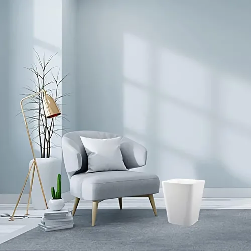 Miniatura 3 de Heagoale Basurero de plástico pequeño para baño, cesta cuadrada de basura para baño, oficina, dormitorio, oficina en casa, debajo del escritorio