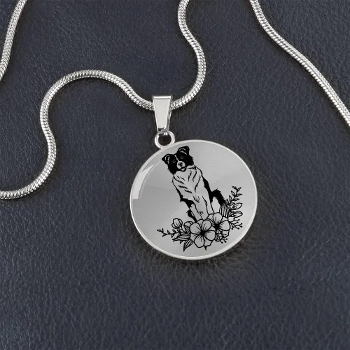 Miniatura 2 de Border Collie - Collares para amantes de las mascotas para mujeres y niñas, lindas fronteras para perros Collie, primavera, verano, flores florales