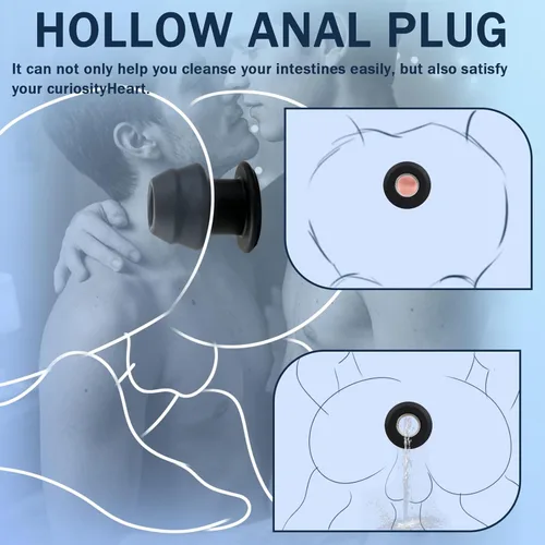 Miniatura 3 de Dilatador anal de silicona hueco Peep roscado tapón anal masturbación para el placer de la pareja (XL)