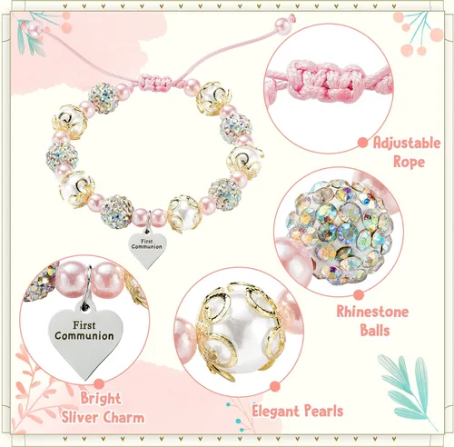 Miniatura 3 de WATINC Pulsera de regalo para niñas, joyería ajustable con sobre de tarjeta de encanto de plata