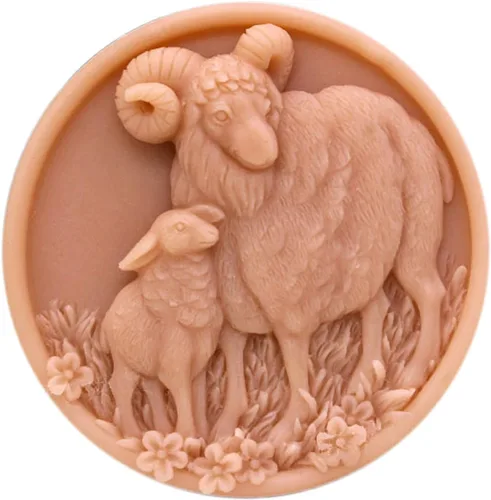 Miniatura 2 de Molde de silicona para jabón de oveja, molde para hacer jabón, molde de resina, molde de jabón hecho a mano, moldes de arte para manualidades, 1