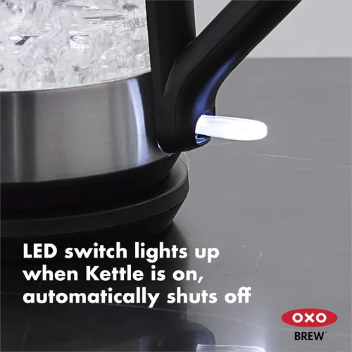 Miniatura 16 de OXO Hervidor eléctrico de vidrio, inalámbrico, de acero inoxidable