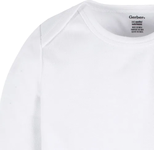 Miniatura 8 de Gerber Mono unisex de manga larga para bebé, paquete múltiple de entrelazado, 6.35 ozm