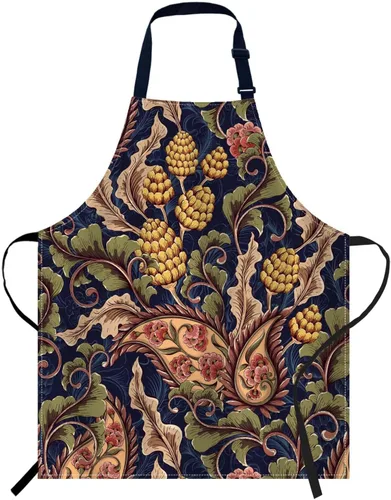 Miniatura 14 de oFloral Delantal de Babero con Animales Nutrias Marinas Jugando en el Agua Nadando con Cuello Ajustable para Hombres y Mujeres, Adecuado para Cocina