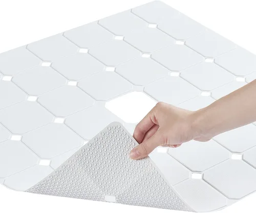 Miniatura 10 de Alfombra de ducha antideslizante de silicona suave e inodora, alfombra de bañera antideslizante sin ventosas para bañeras reacabadas, reglaseadas
