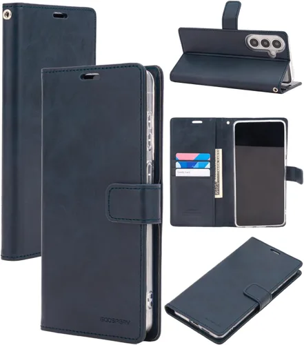 Miniatura 54 de GOOSPERY Blue Moon Wallet para Samsung Galaxy Note 10 Case (2019) Funda de cuero con tapa (Negro)