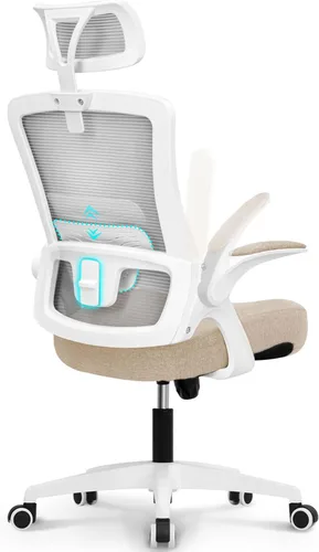 Miniatura 12 de NEO CHAIR Silla de escritorio de oficina para computadora de juegos, respaldo alto, asiento cómodo de malla con reposacabezas ergonómico ajustable