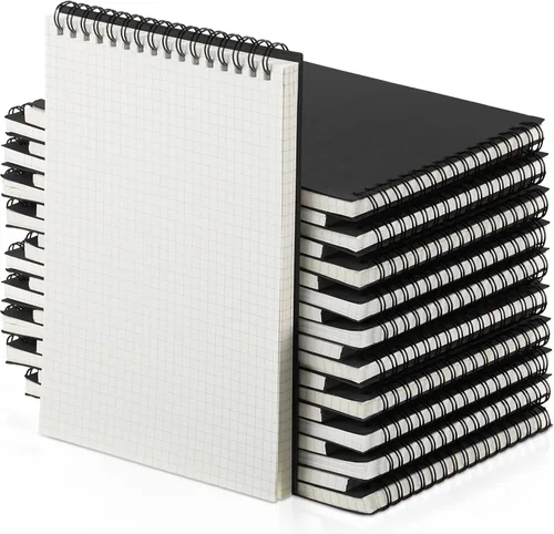 Miniatura 20 de Engrowtic Paquete de 1 bloc de notas en espiral de papel cuadriculado A5, bloc de notas encuadernado con alambre, bloc de notas de cuadrícula