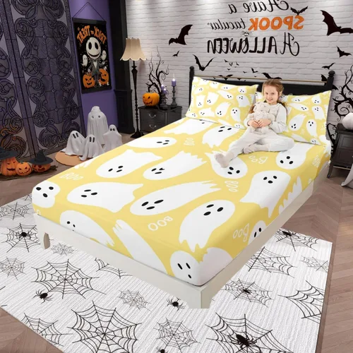 Miniatura 31 de Juego de ropa de cama con estampado de leopardo, tamaño individual, juego de cama de guepardo africano para decoración de dormitorio