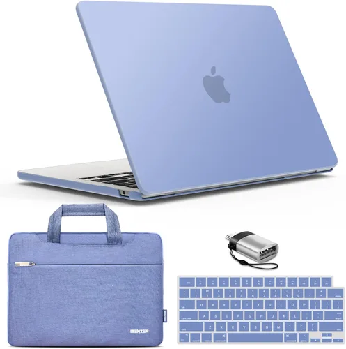 Miniatura 10 de IBENZER Compatible con estuche para MacBook Air de 13 pulgadas 2025 2024 2023 2022 M4 A3240 M3 A3113 M2 A2681, estuche rígido y funda con protector