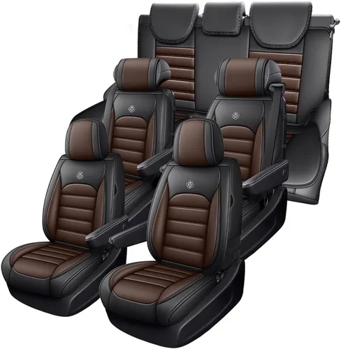 Miniatura 8 de JOJ Funda de asiento de automóvil para Ford Expedition 2007-2026, fundas de asiento de automóvil impermeables de cuero, juego completo, protector